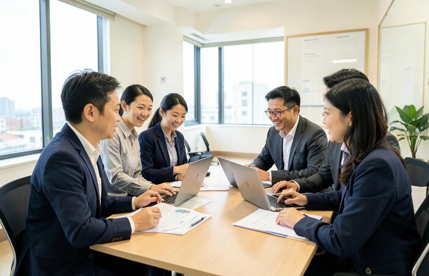 苏政教育咨询团队正在为学员讲解报考方案